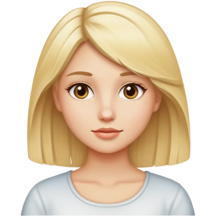 girl with blonde highlight emoji