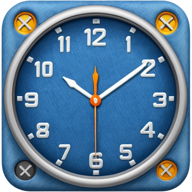 Denim clock emoji