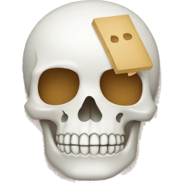 Skull with bandaid on head emoji