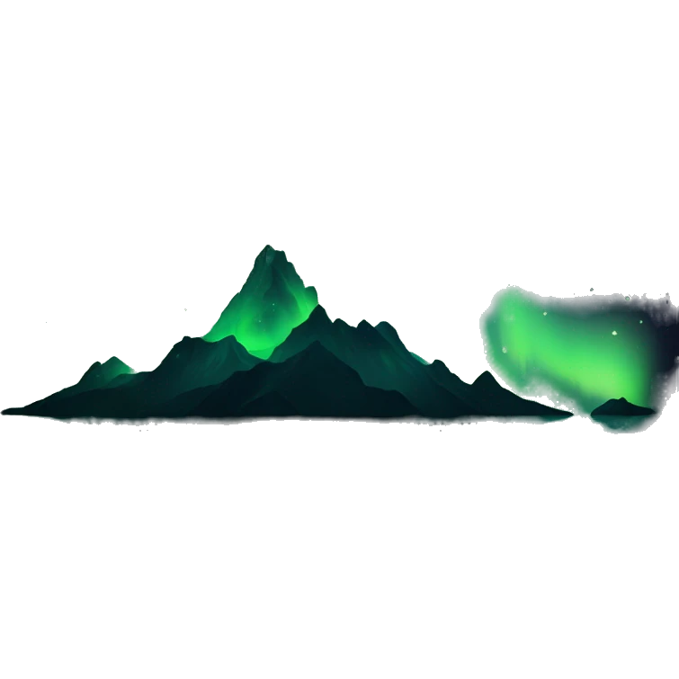 Northern lights on black background with stars as background emoji