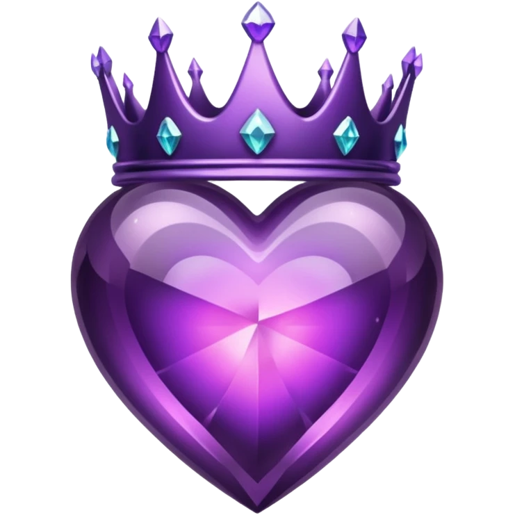 heart with a dark crystal crown emoji