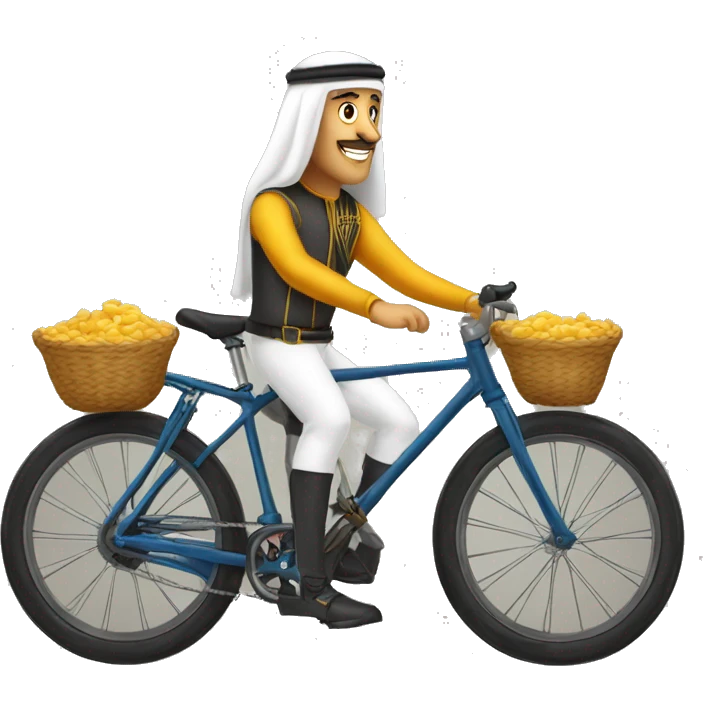 le roi mohamed 6 sur un velo emoji