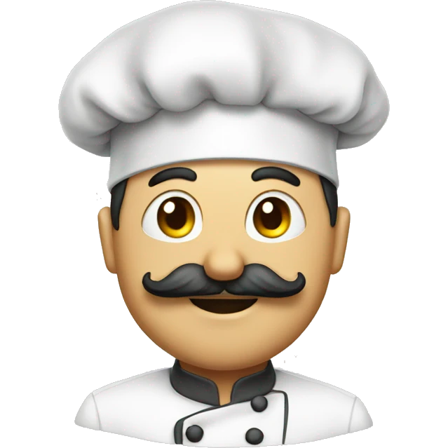 Mustache and chefs ha emoji