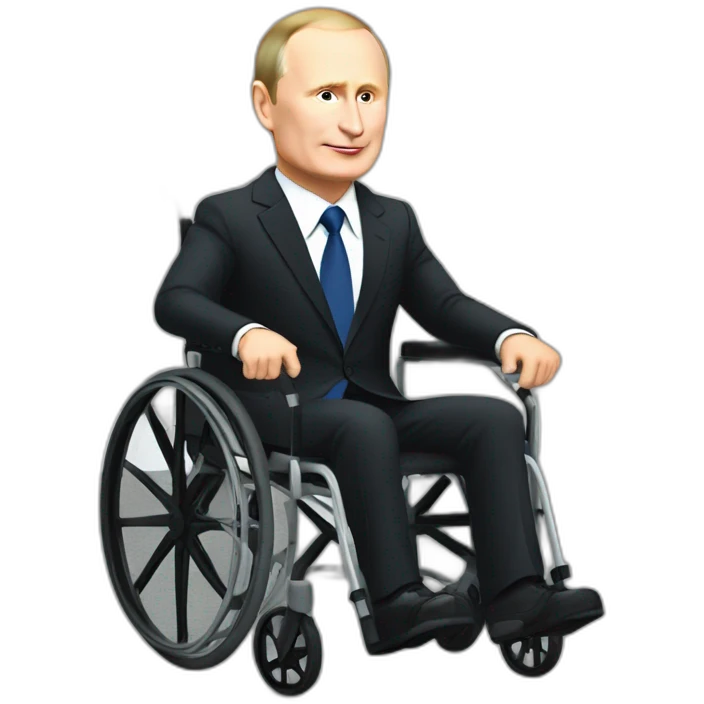 putin wheelchair on steps emoji