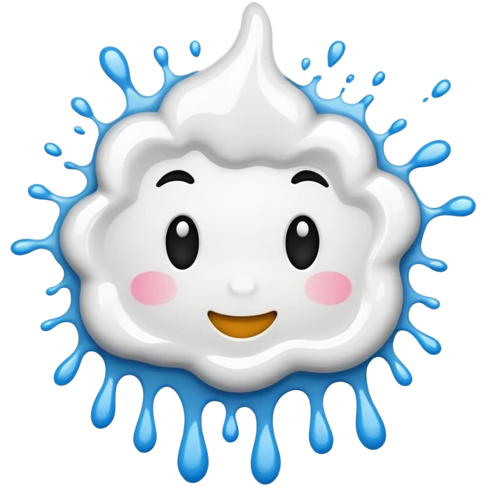 white paint splash emoji