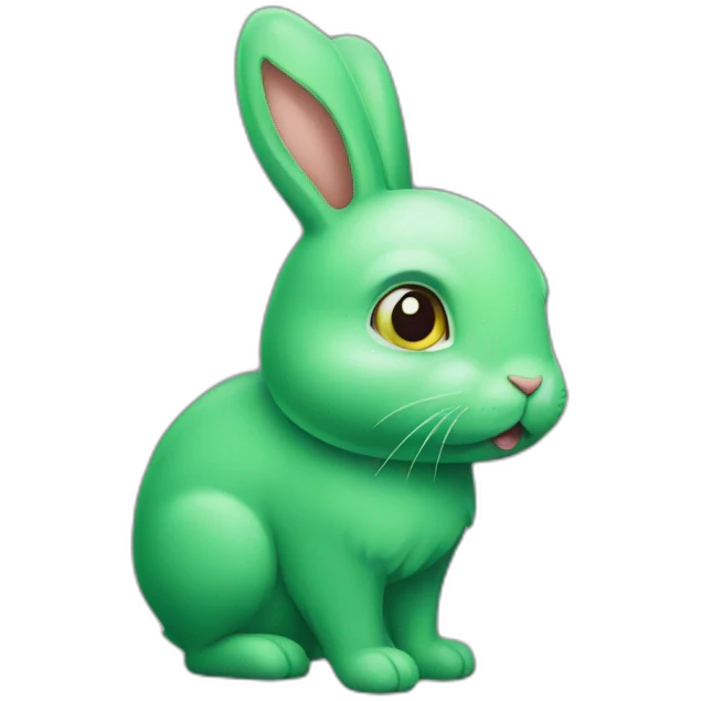 green bunny  emoji