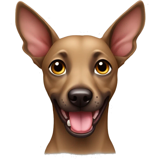 Xoloitzcuintle dog with the tongue out emoji