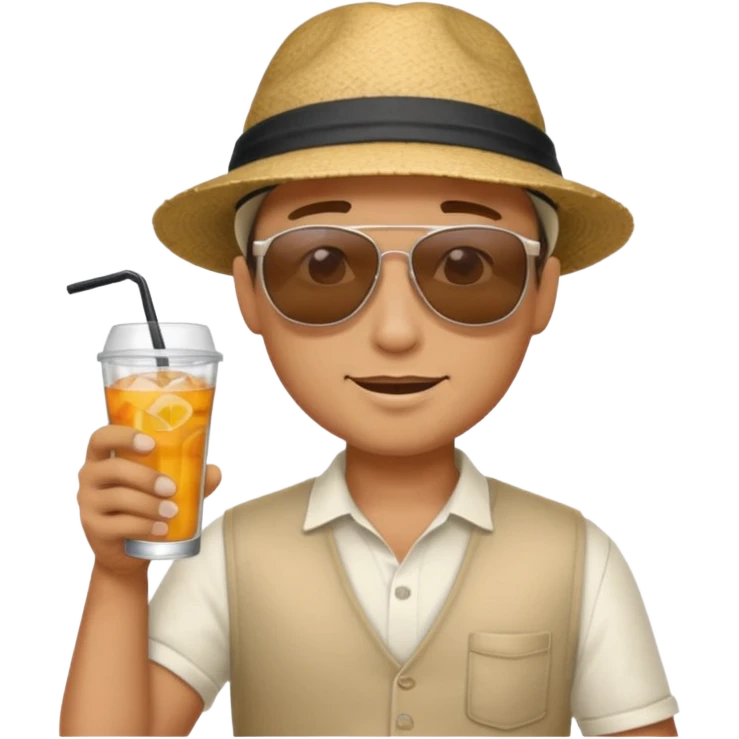 tatoo guy drink holders with sunglass emoji