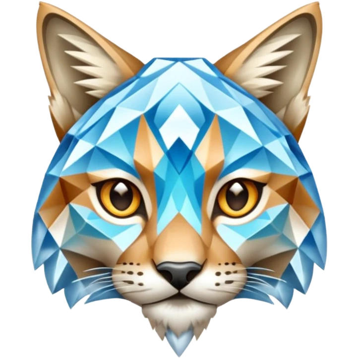 Lynx made of crystals emoji
