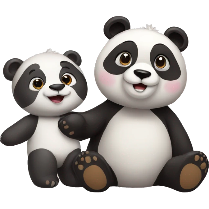 Panda and teddy bear emoji