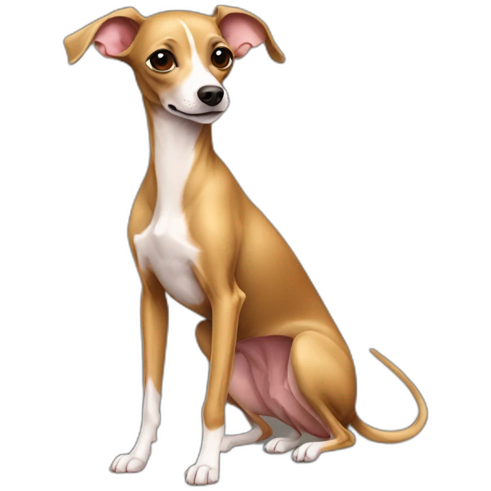 full body dark golden italian greyhound chihuahua emoji