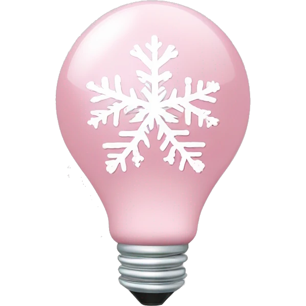 Light Pink Christmas bulb with silver snowflakes  emoji