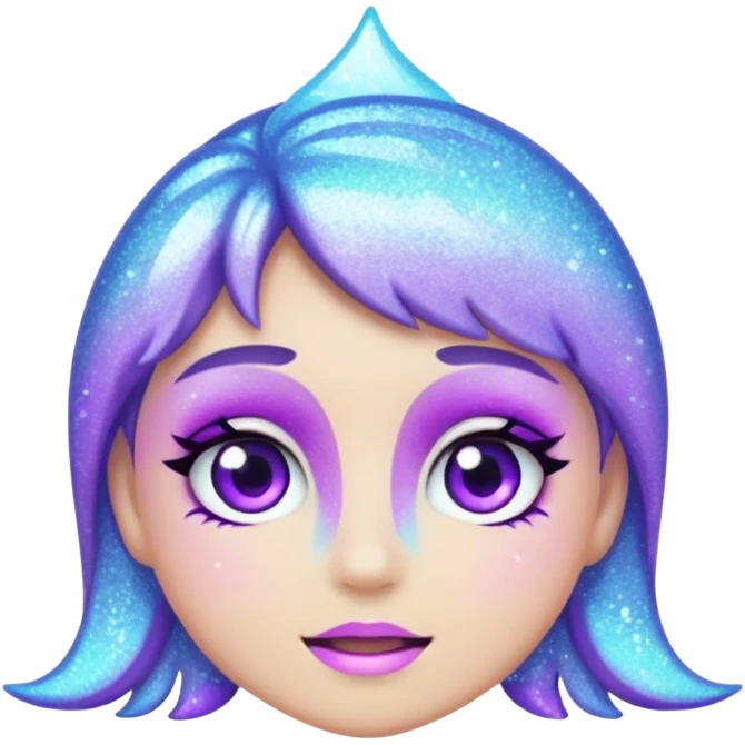 glitter frost cian and purple emoji