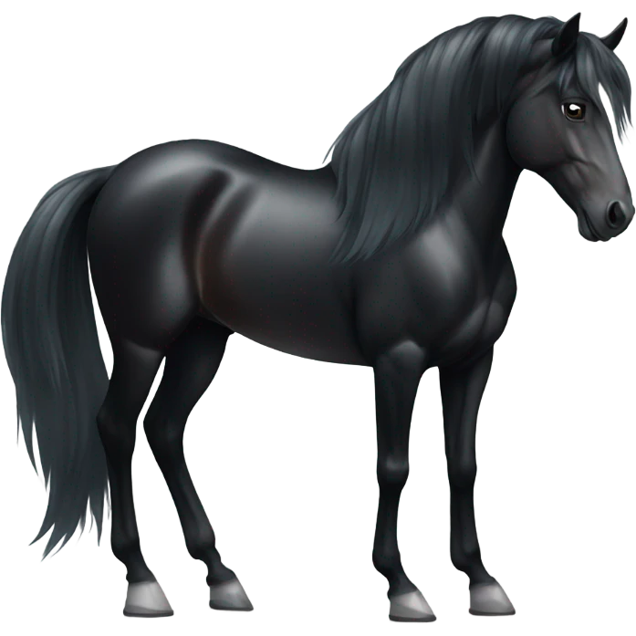 Beautiful Black horse emoji