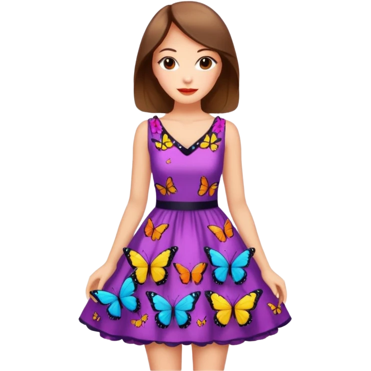 the miss  pageant butterfly dress winner lady emoji