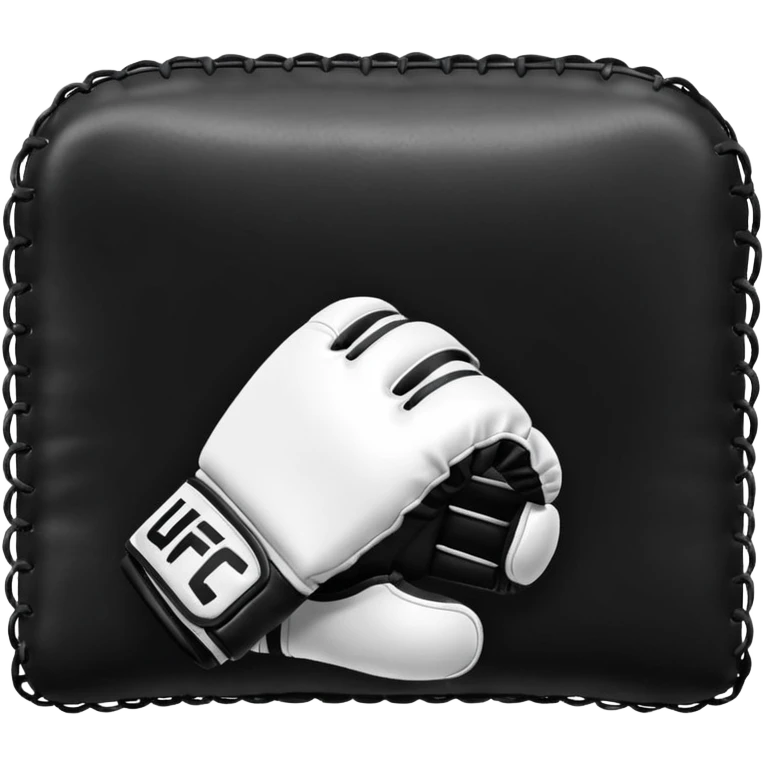 Black and white UFC Glove emoji