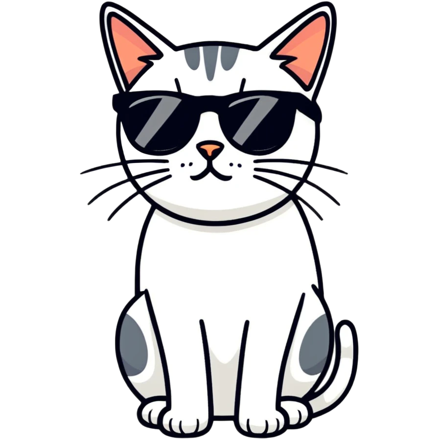 Cat with sunglasses emoji
