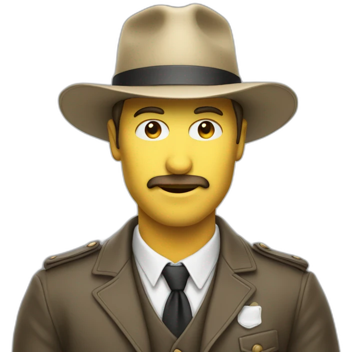 Homme invisible avec un chapeau volant emoji