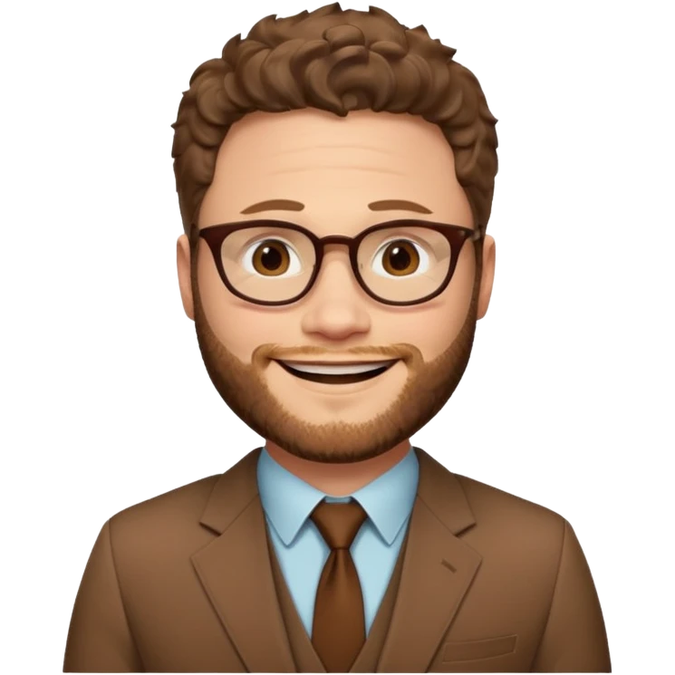 seth rogen in a brown suit emoji