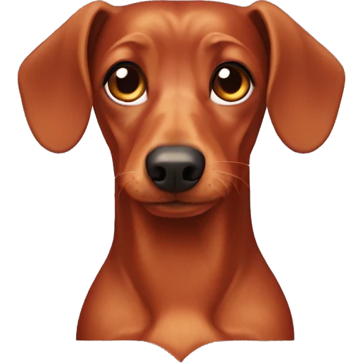 Red dachshund  emoji
