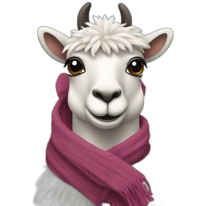 Lama with scarf emoji