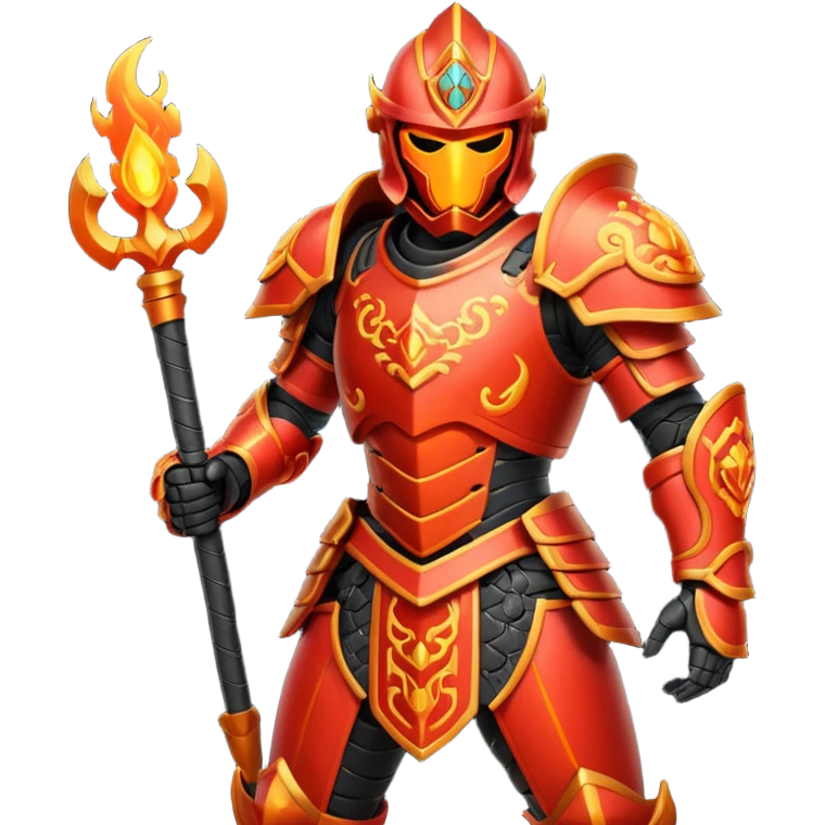 fire armored warrior emoji