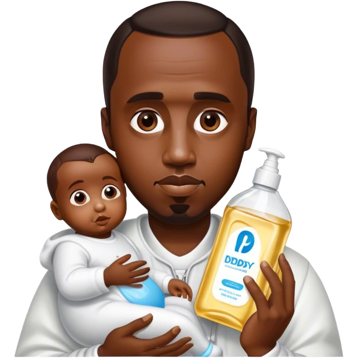 p diddy holding baby oil emoji