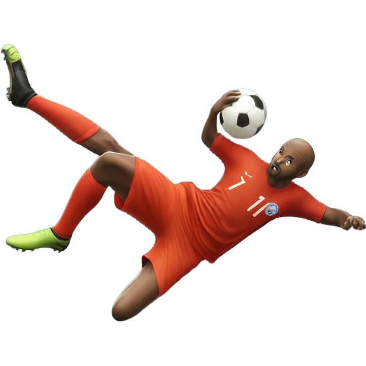 Bicycle kick soccer emoji