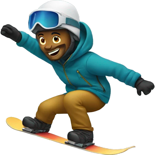 guy snowboarding  emoji