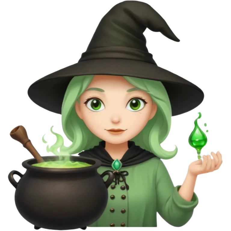 green witch cooking potion emoji