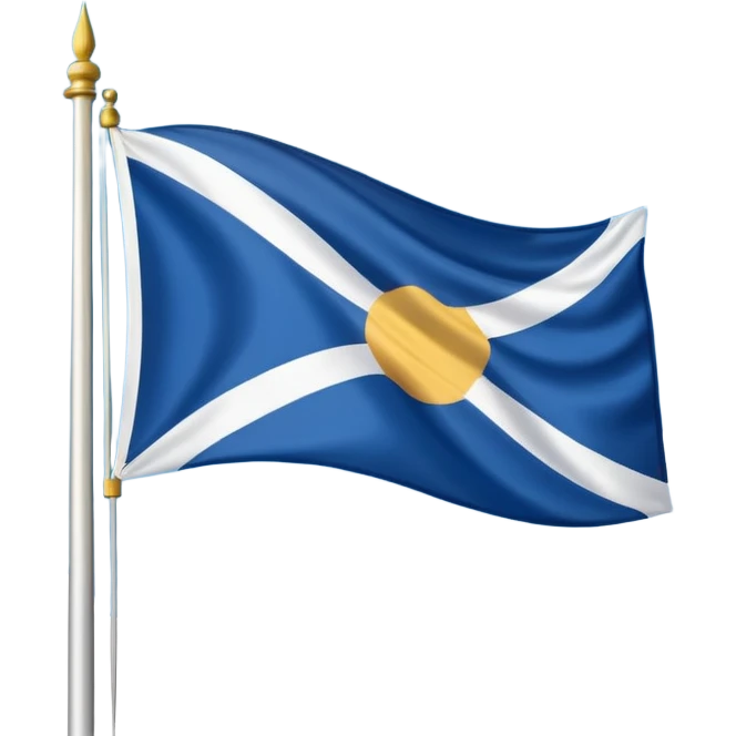 Cornwall flag on a flagpole emoji