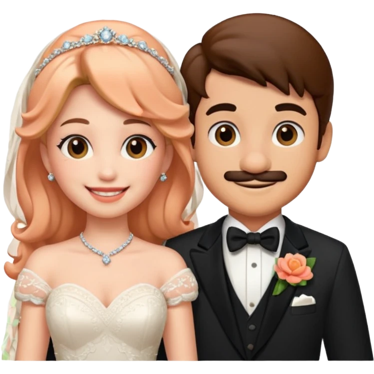 Peach and mario getting married emoji