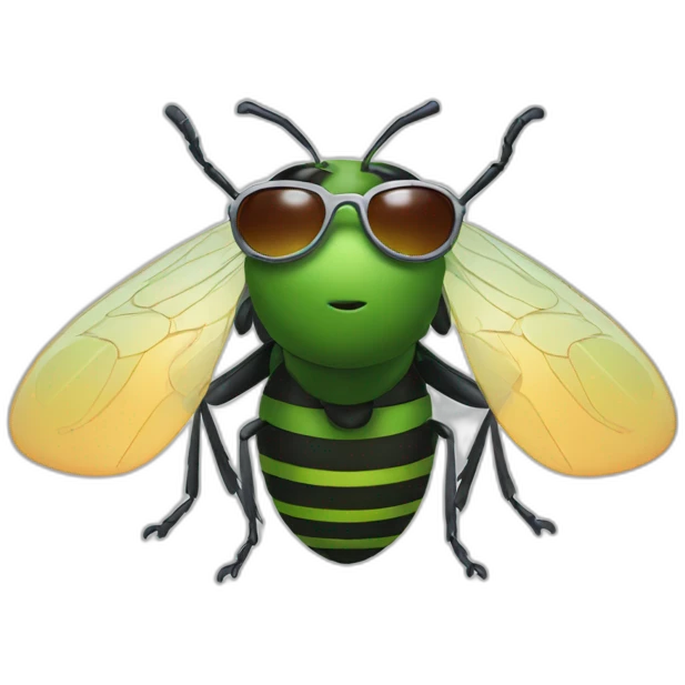 Fly with sun glasses emoji