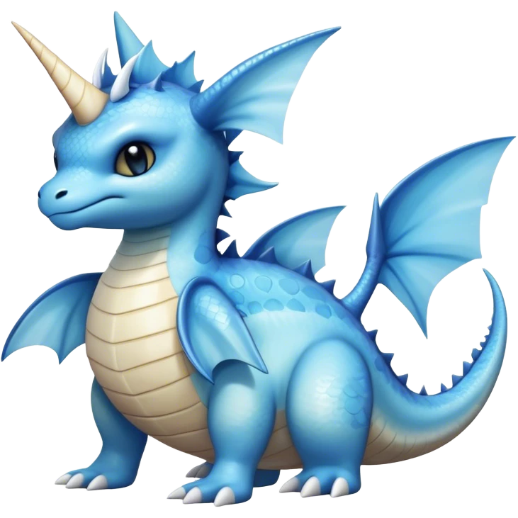 Edgy cool Lapras-Vaporeon-creature-hybrid full body  emoji