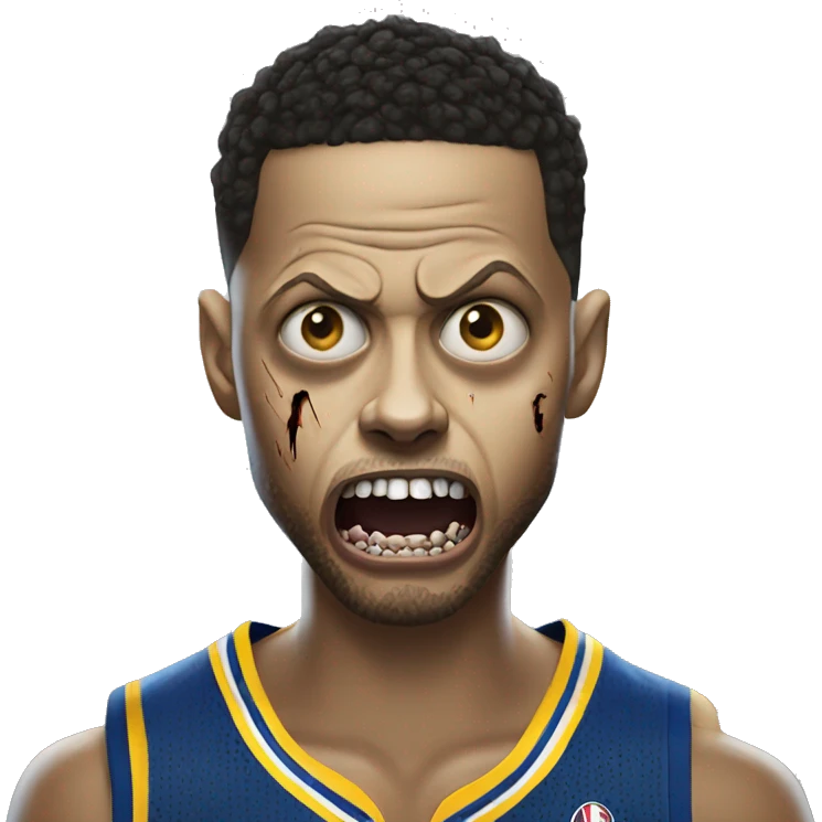 scary zombie stephen curry emoji