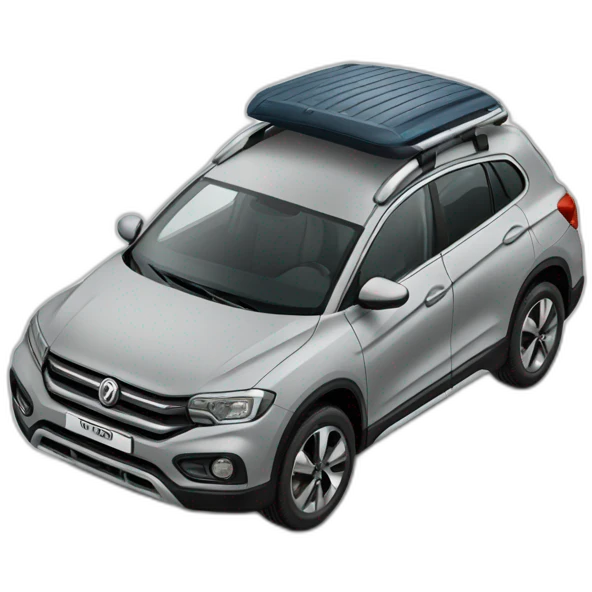 Wolkswagen tcross and travel emoji