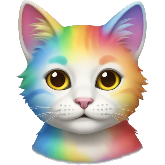 Rainbow cat emoji