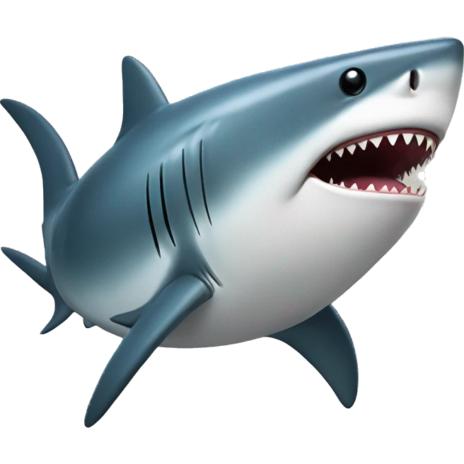 shark giving a kiss emoji