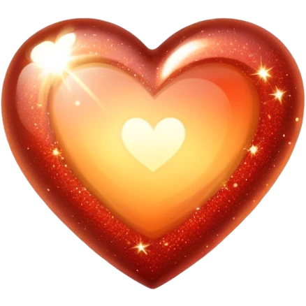 Romantic reddish-golden warm-colored sparkling Valentines aesthetic  emoji