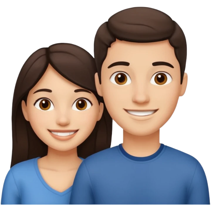 Young latina with a gringo together emoji