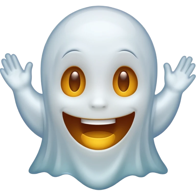 Emojis qui rigole fusionné avec l’emojis fantôme 👻 emoji