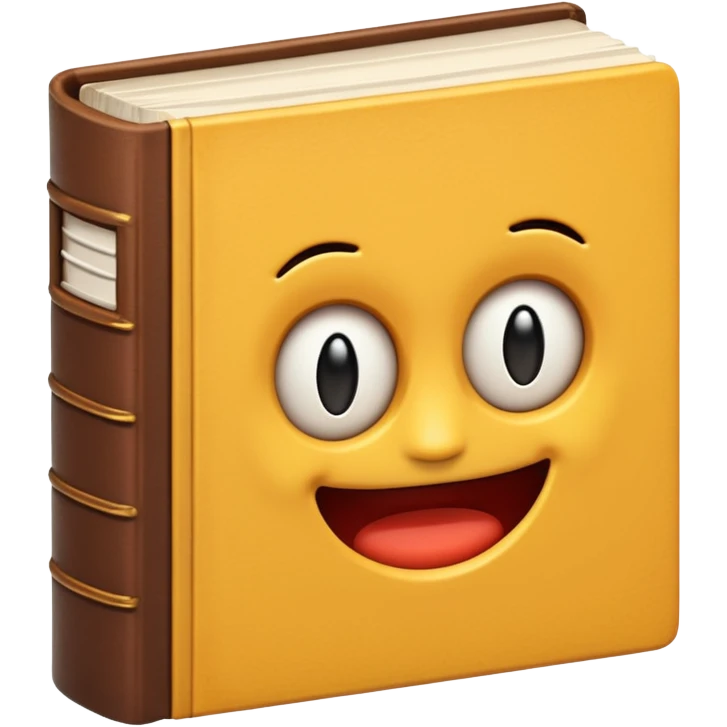 A cute 3D emoji of 1984 book emoji