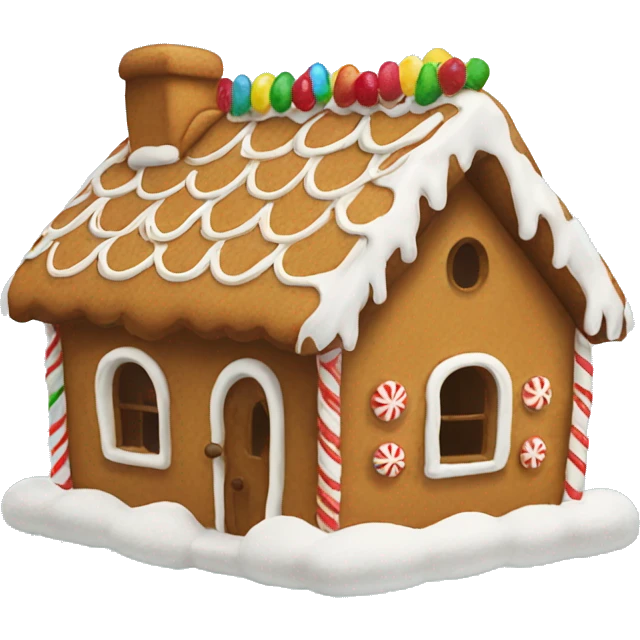 Gingerbread house emoji