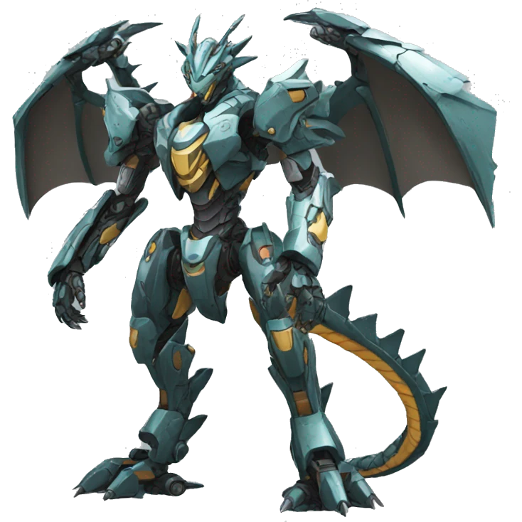 Mecha Dragon full body emoji