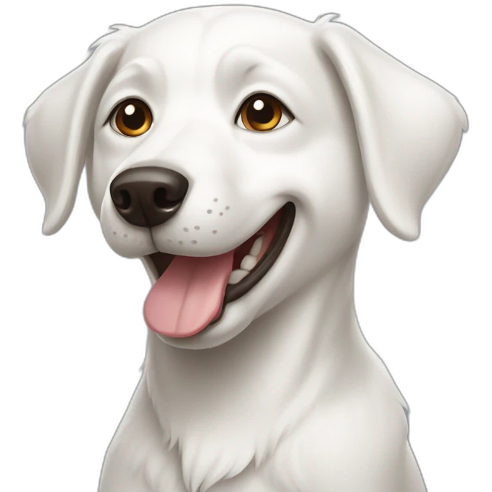 happy-white-dog emoji