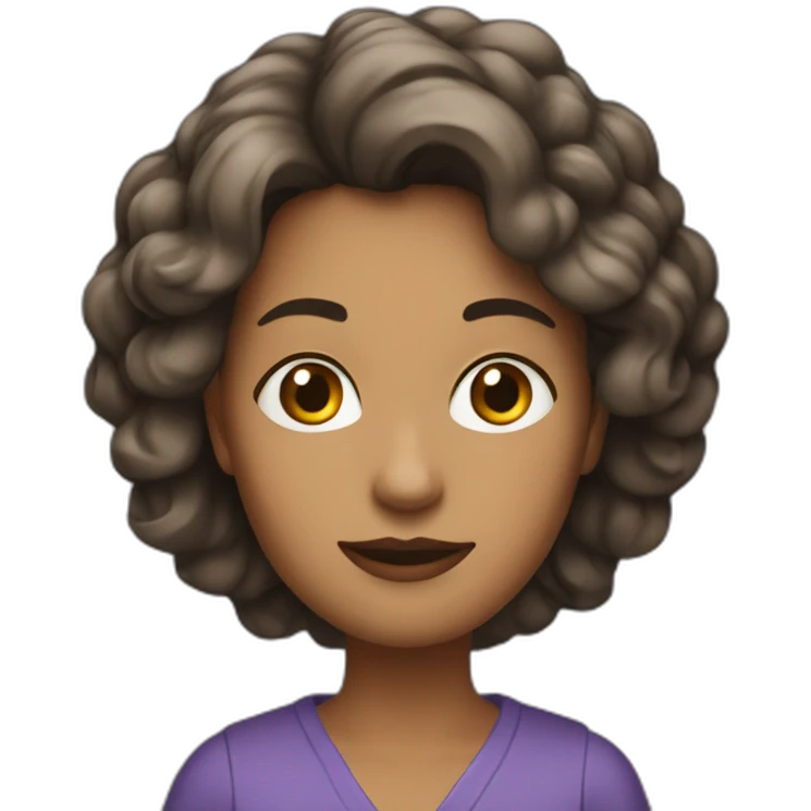 Une femme qui se fait niké emoji