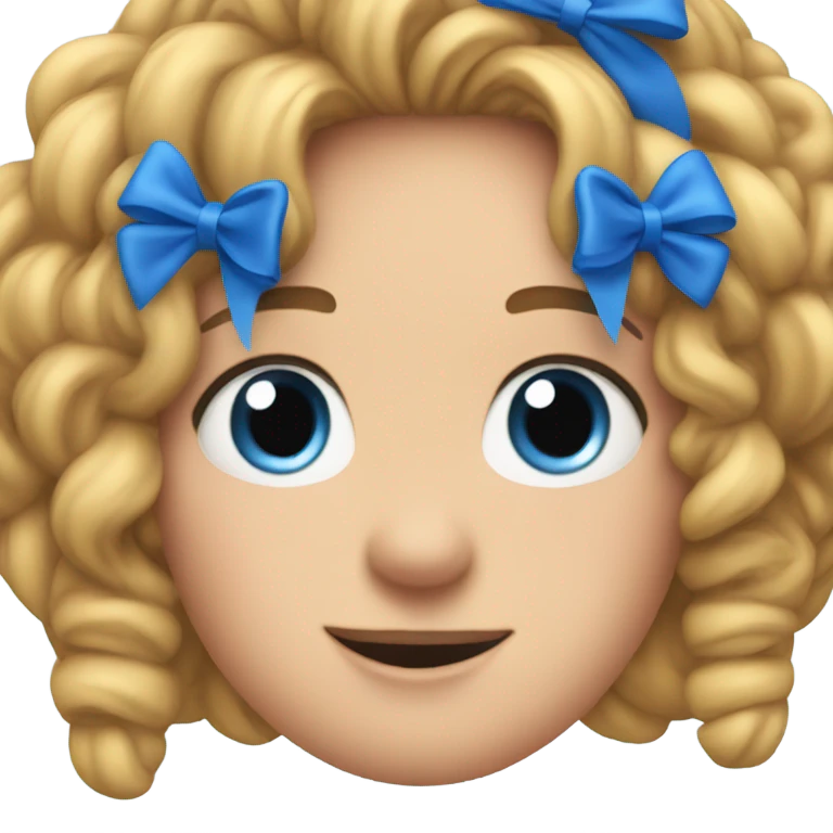 AirPod max with blue bows emoji