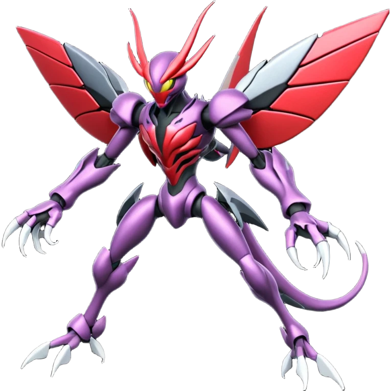 Venom-Cyberbug-Genesect-Vikavolt-Darkrai-Scizor-fusion, full body emoji