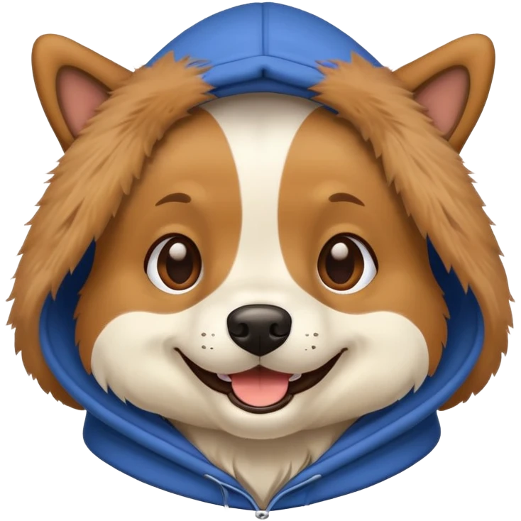 Dog wearing a hoodie emoji