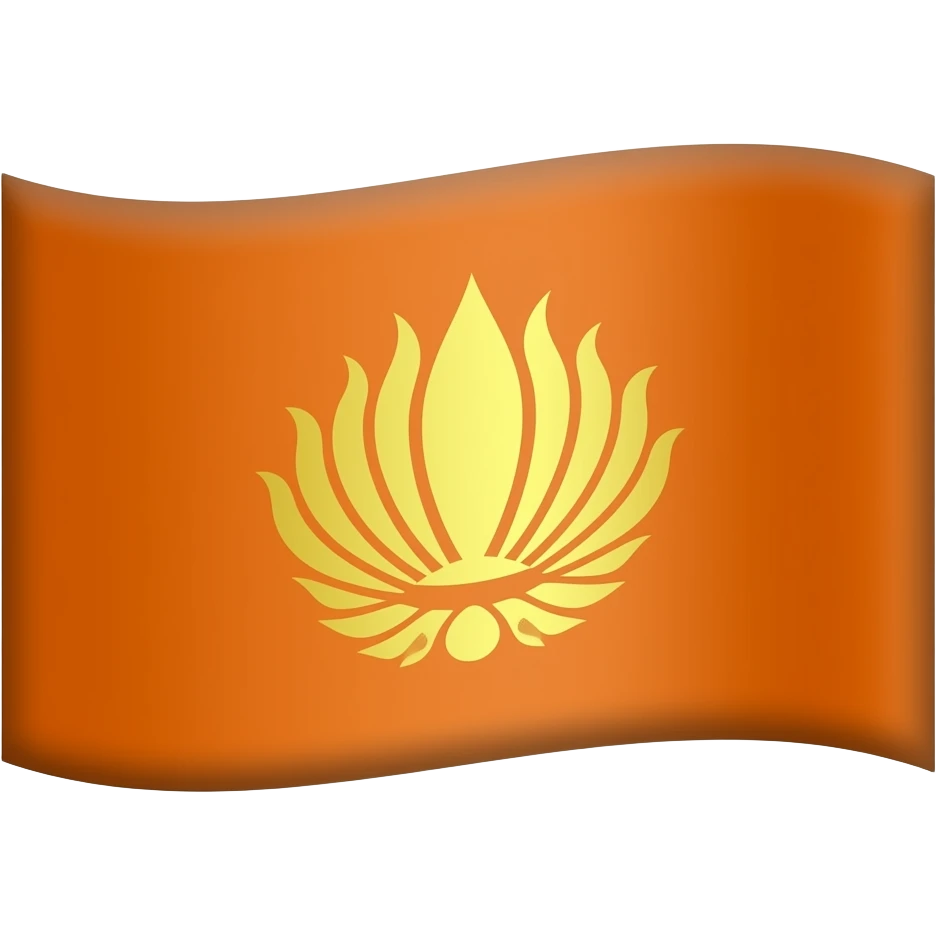 ORANGE FLAG WITH SURYAVANSHI LOGO emoji